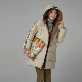 Duck Down Hooded Padded Coat