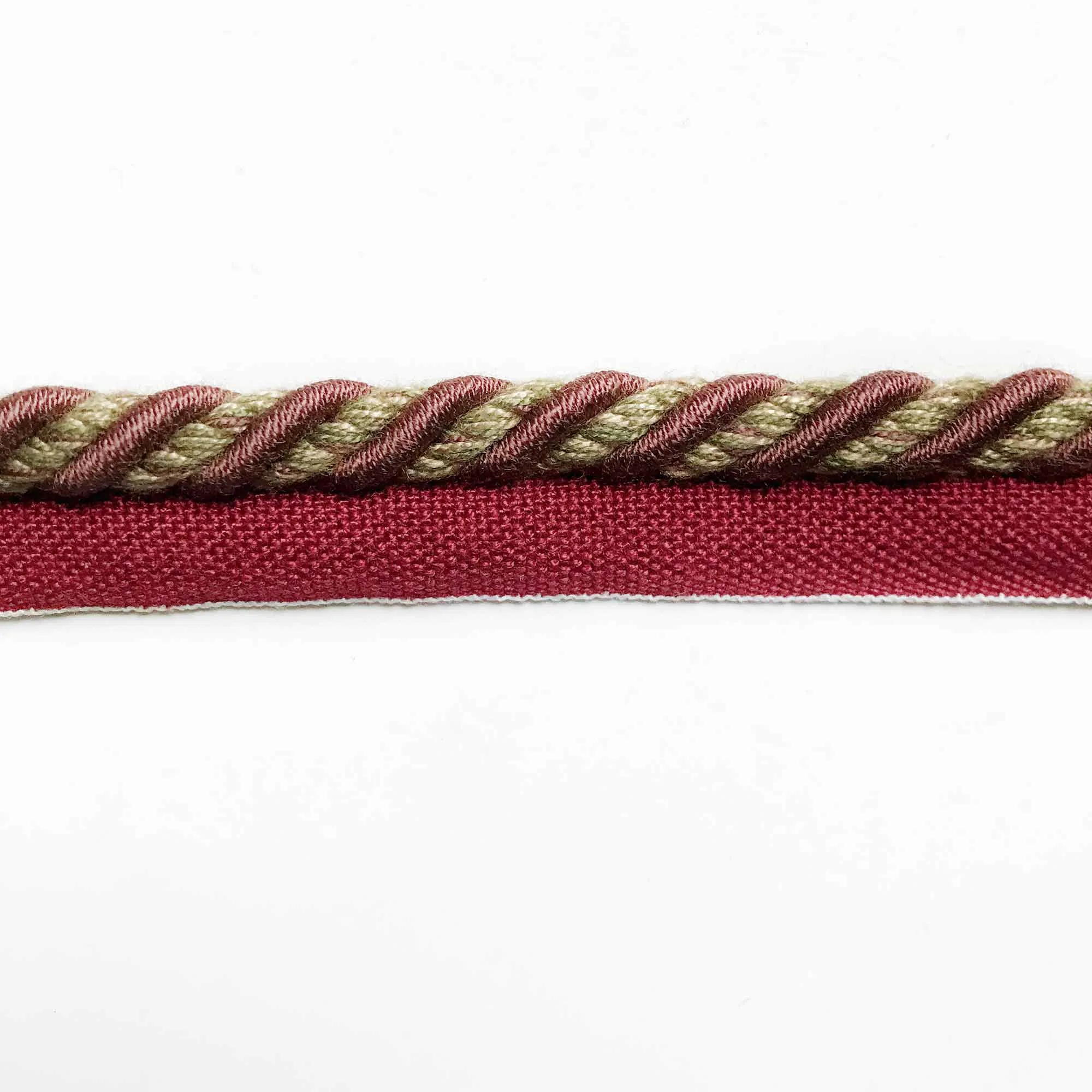 Dusty Rose and Sage High Quality Decorative Lip Cord Trim by the yard