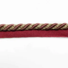 Dusty Rose and Sage High Quality Decorative Lip Cord Trim by the yard