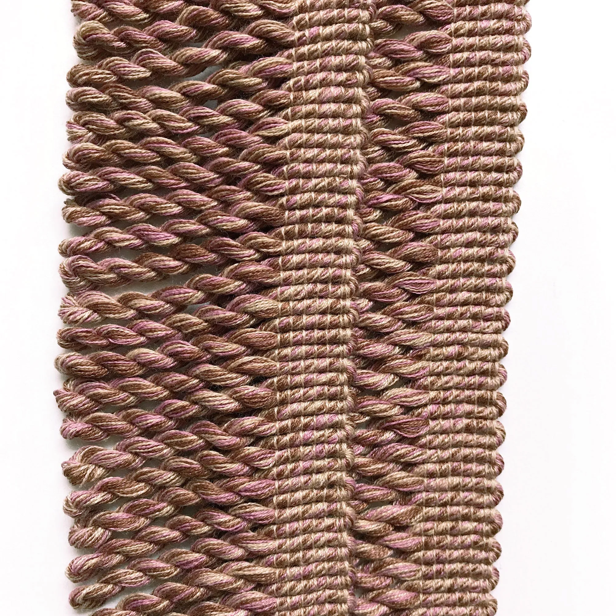 Dusty Rose and Wheat High Quality Decorative Bullion Fringe Trim by the yard