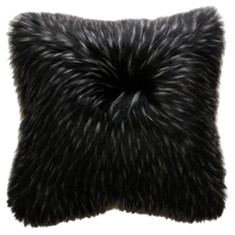 Ebony Plume Faux Fur Rect