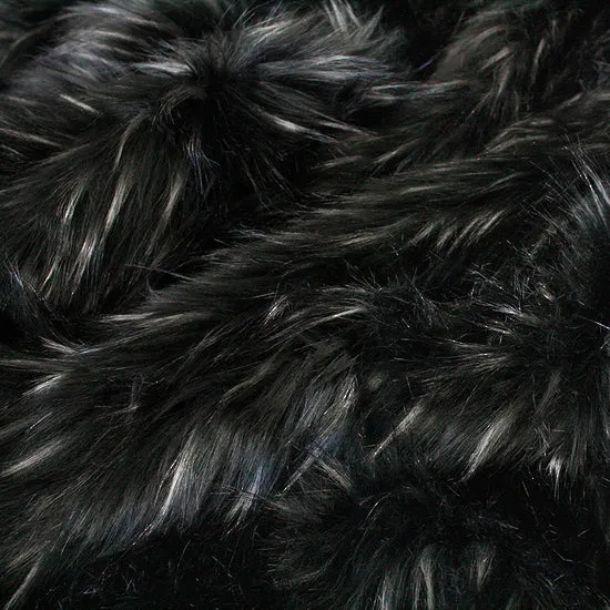 Ebony Plume Faux Fur Rect