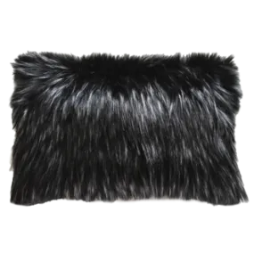 Ebony Plume Faux Fur Rect