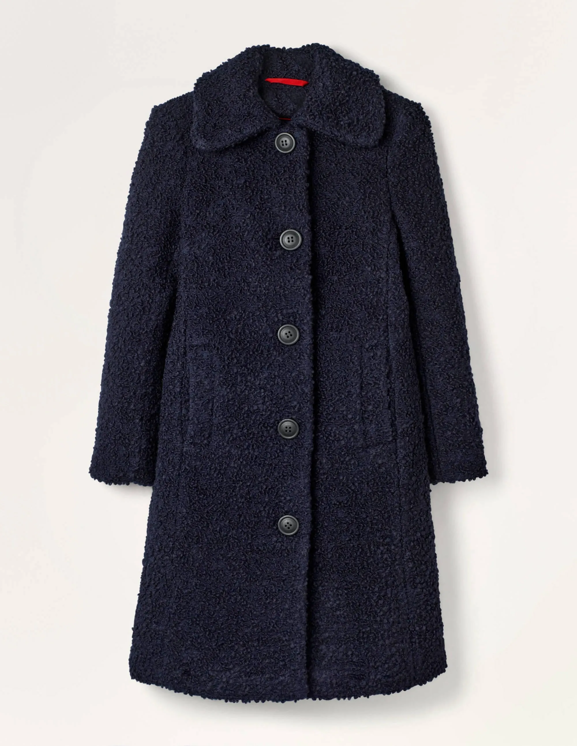 Elveden Textured Coat-Navy