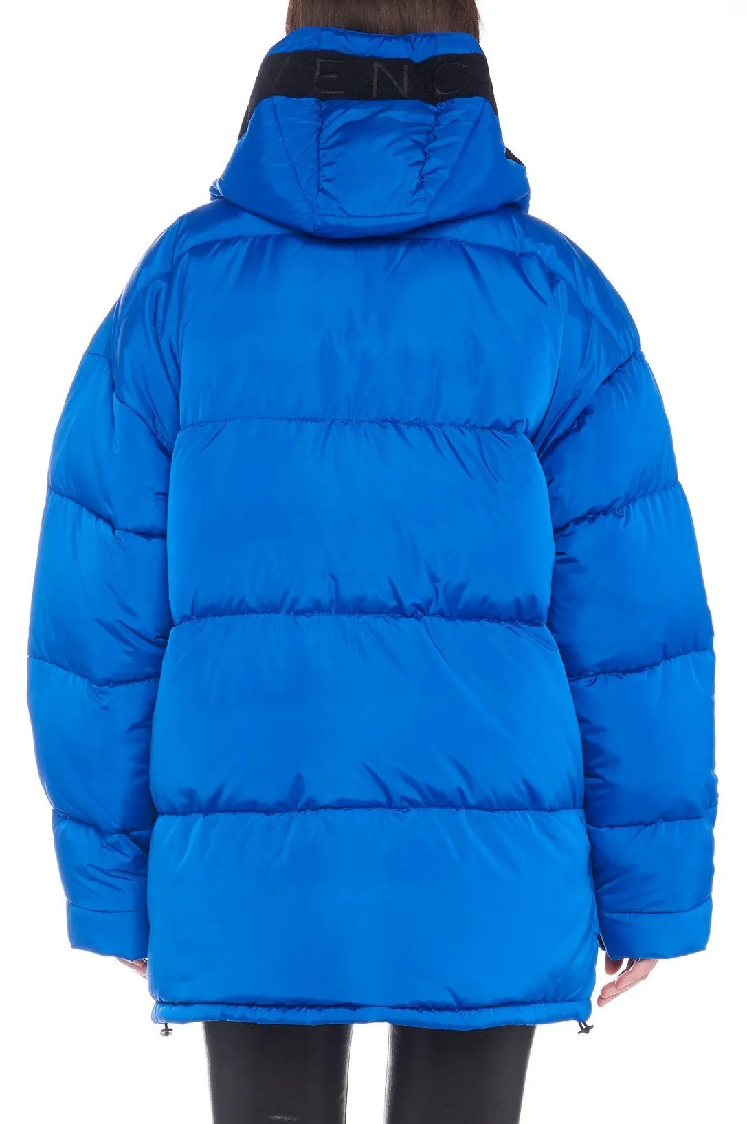 Embroidered Puffer Down Coat, Blue