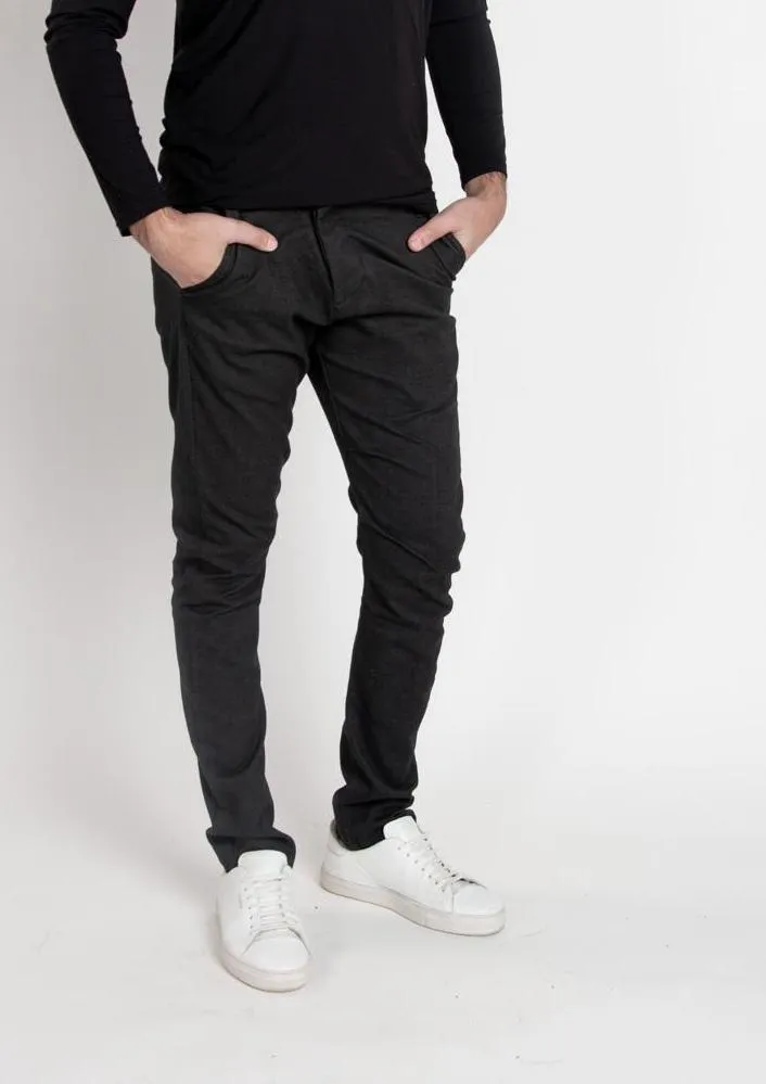 Expent Asymmetrical Trousers - Charcoal