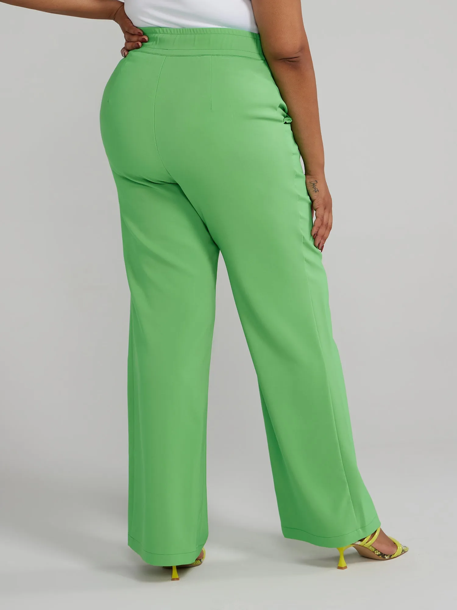 Fashion To Figure - High Rise Straight Leg Trouser Pants