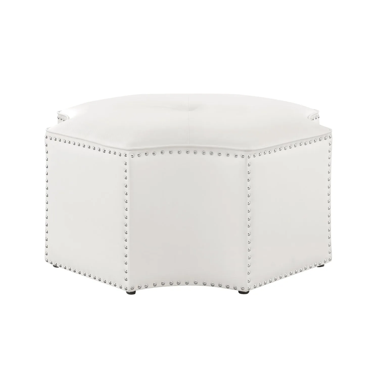 Fiorella Leather Cocktail Ottoman