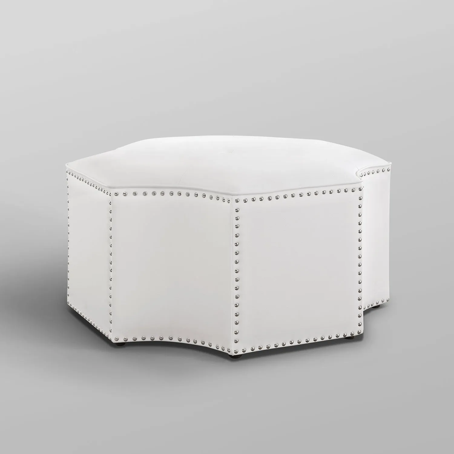 Fiorella Leather Cocktail Ottoman