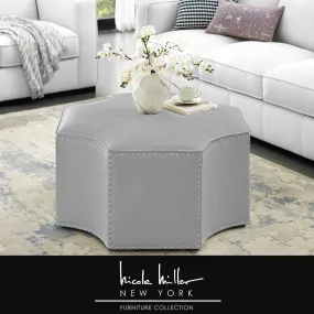 Fiorella Leather Cocktail Ottoman