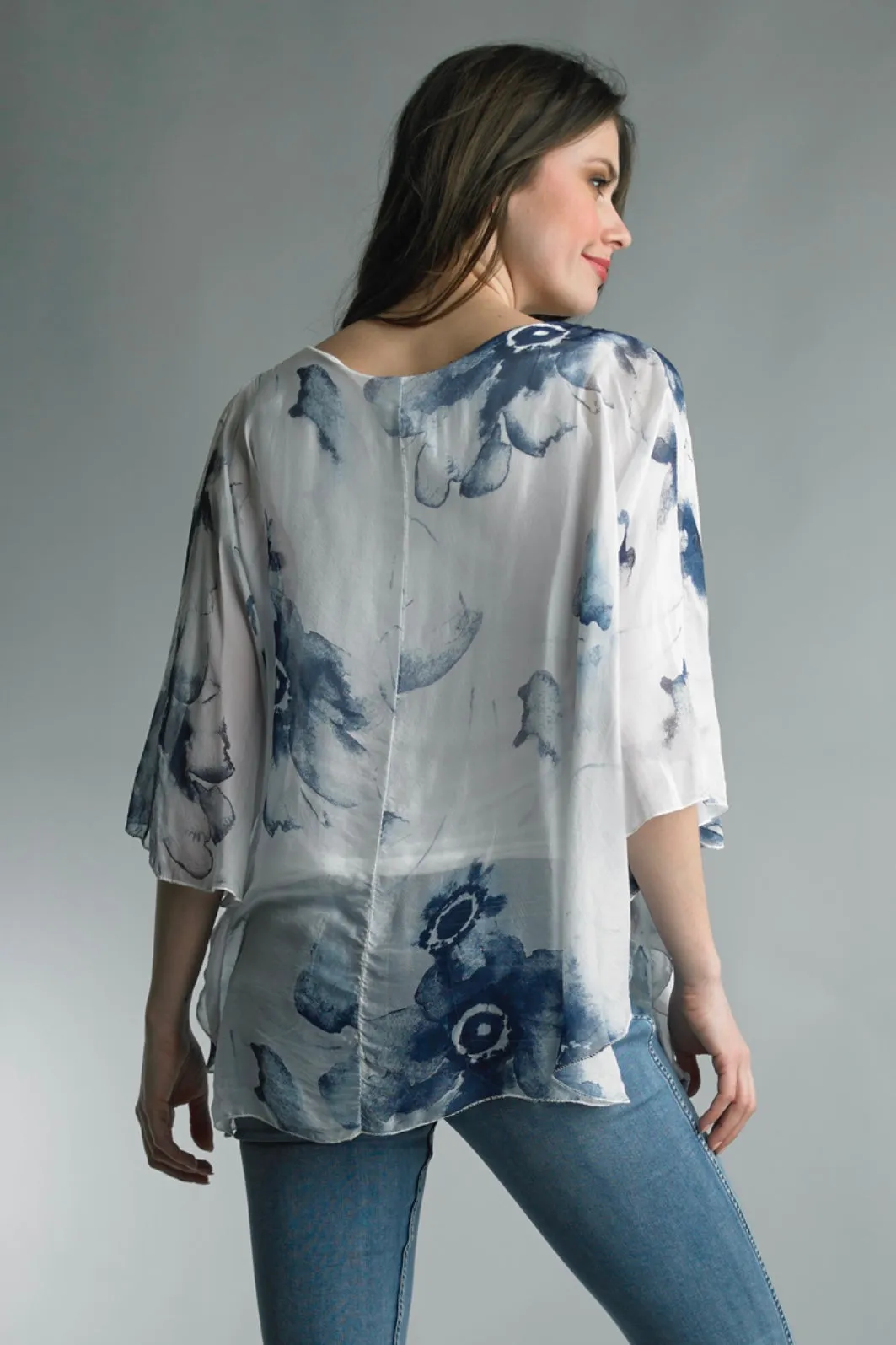 Flowing Floral Silk Top