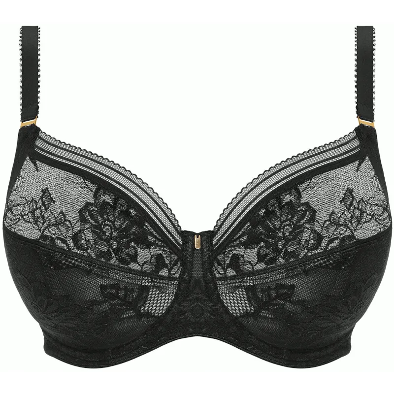 Fusion Lace Full Cup Side Support Bra Black - Fantasie