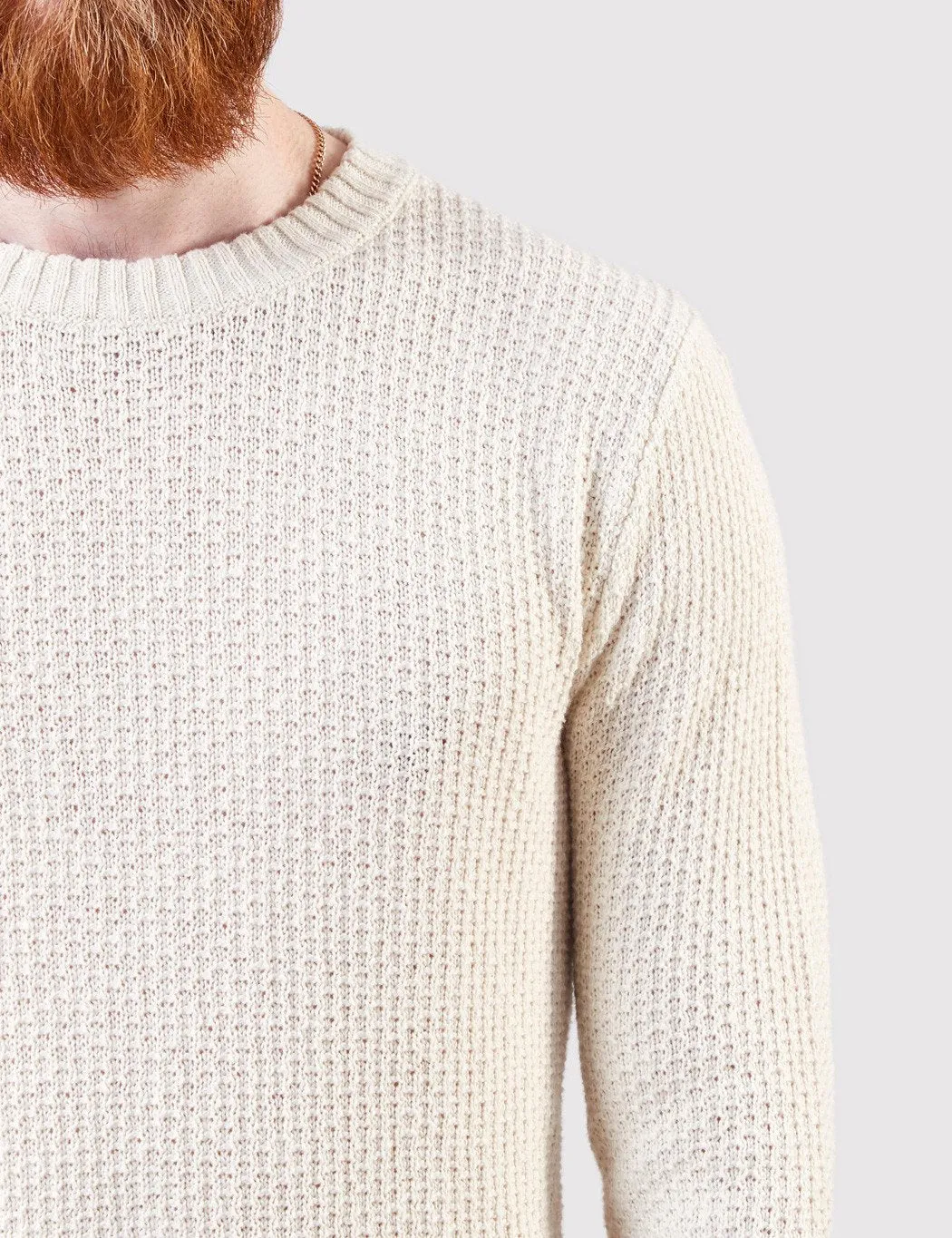 Gant Rugger Textured Knit Jumper - Cream