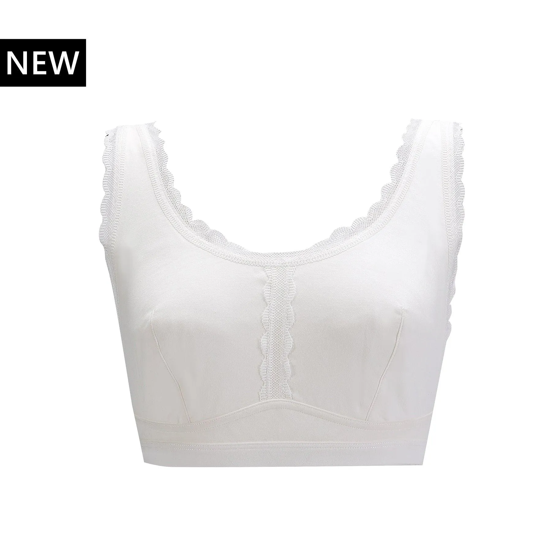 Georgia - Silk Back Support Full Coverage Wireless Organic Cotton Bra