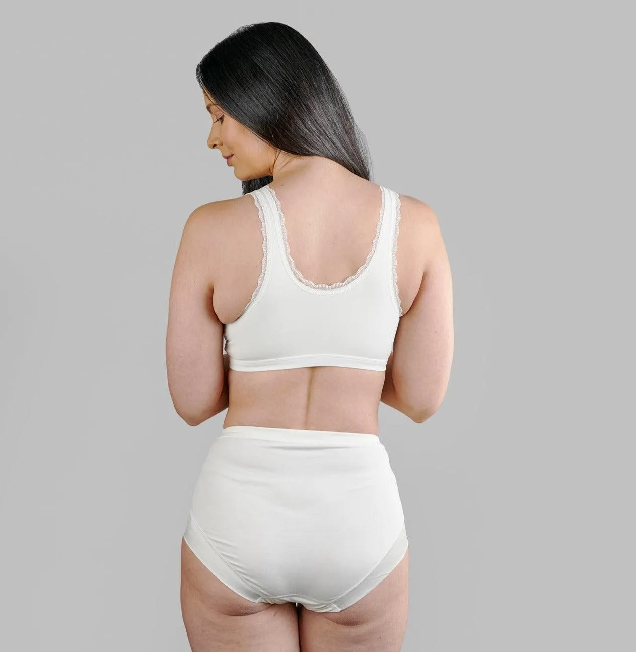 Georgia - Silk Back Support Full Coverage Wireless Organic Cotton Bra