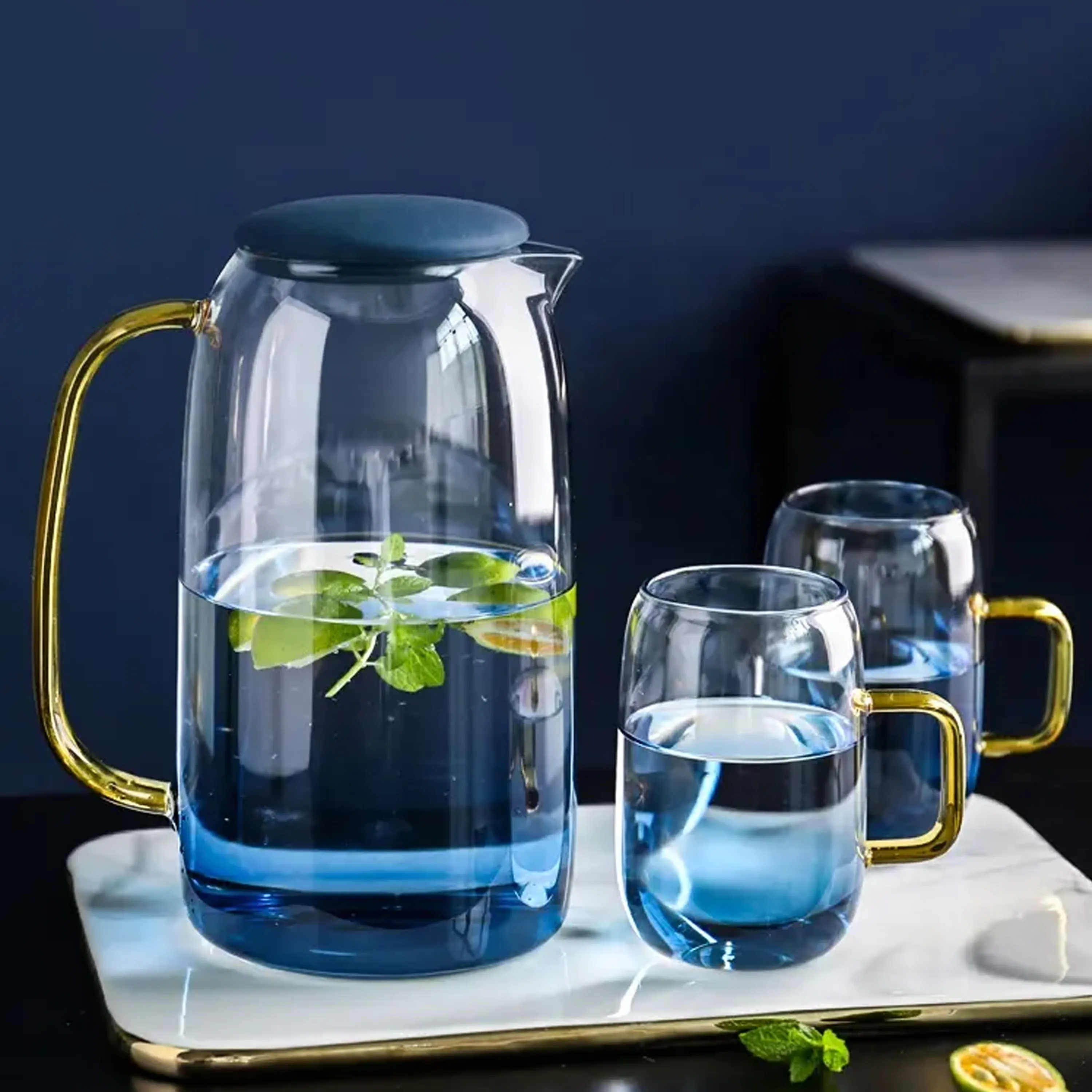 GLASS Pitcher (1PC 1500ml   2PCS CUP 300ml)