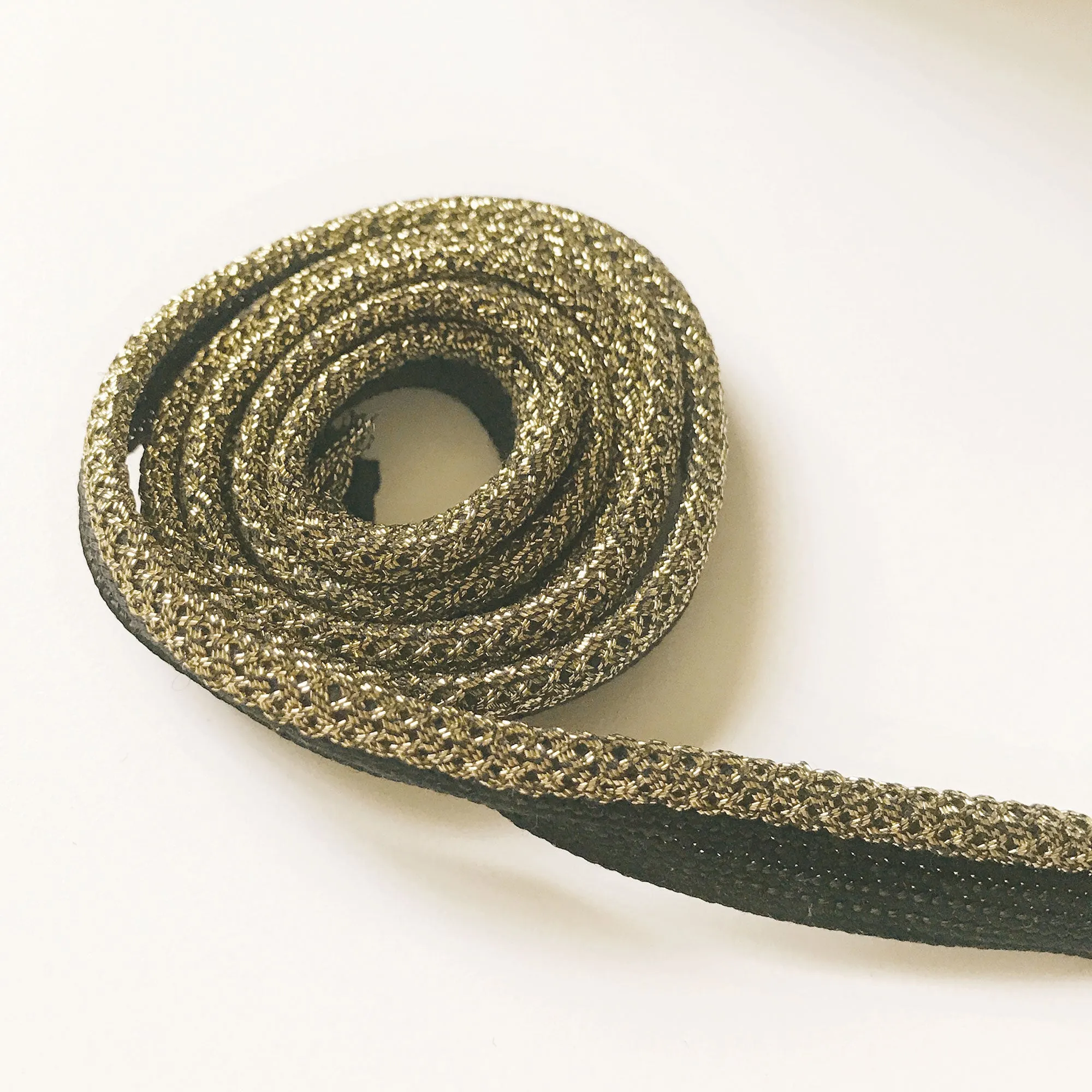 Gold and Black High Quality Decorative Lip Cord Trim by the yard