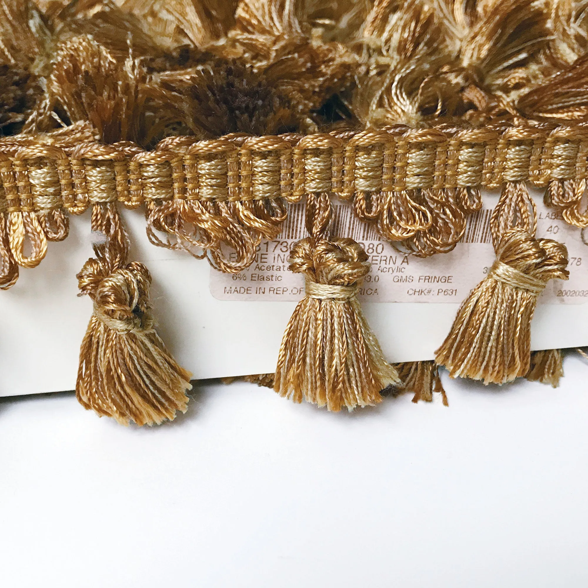 Gold and Yellow High Quality Decorative Tassel Trim by the yard