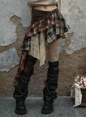 Gothic Plaid Layer Skirt