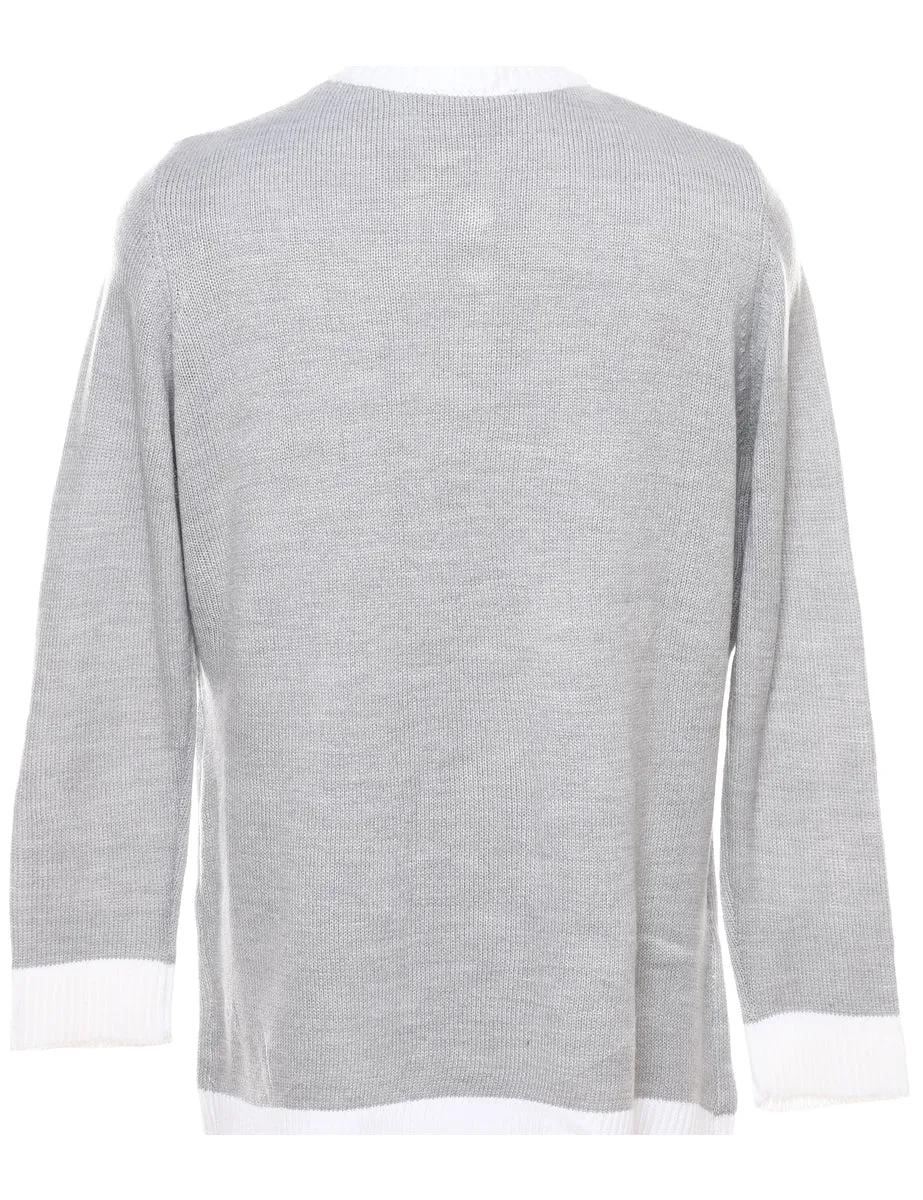 Grey Christmas Jumper - M