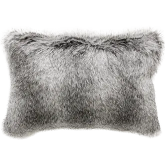 Grey Wolf Faux Fur Cushions