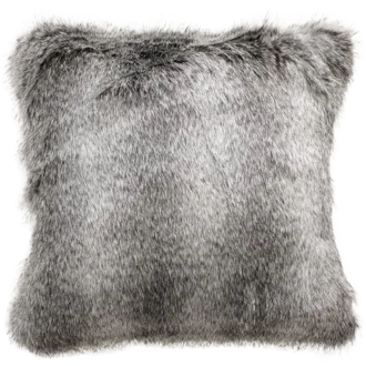 Grey Wolf Faux Fur Cushions