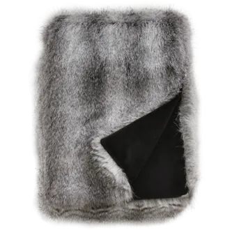 Grey Wolf Faux Fur Cushions