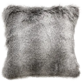 Grey Wolf Faux Fur Cushions