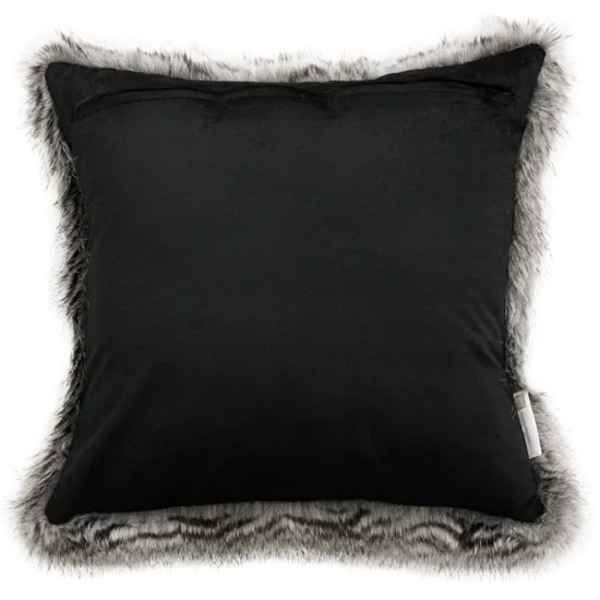 Grey Wolf Faux Fur Cushions