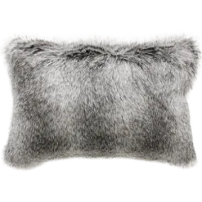 Grey Wolf Faux Fur Rect