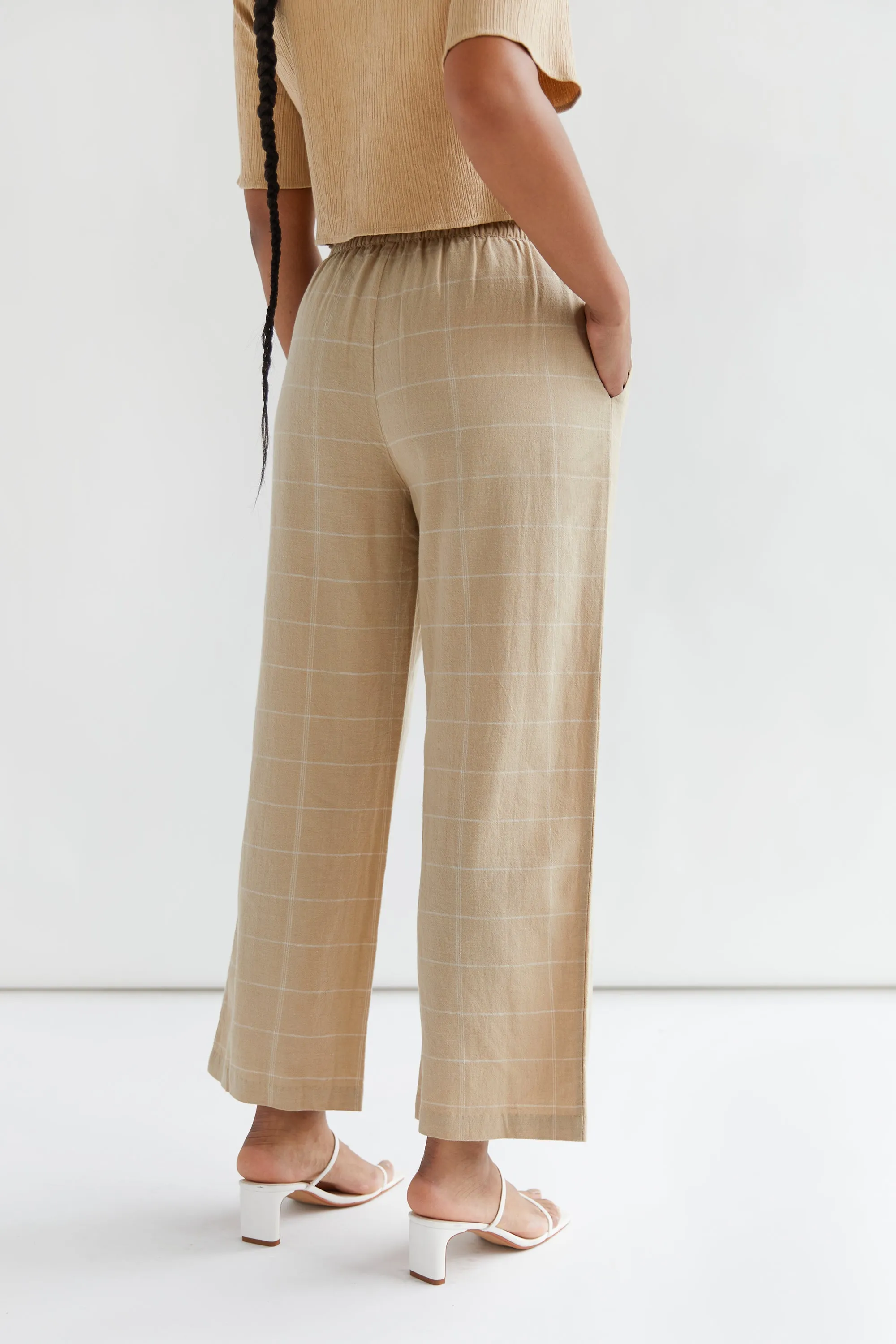 GRID PRINT PANT