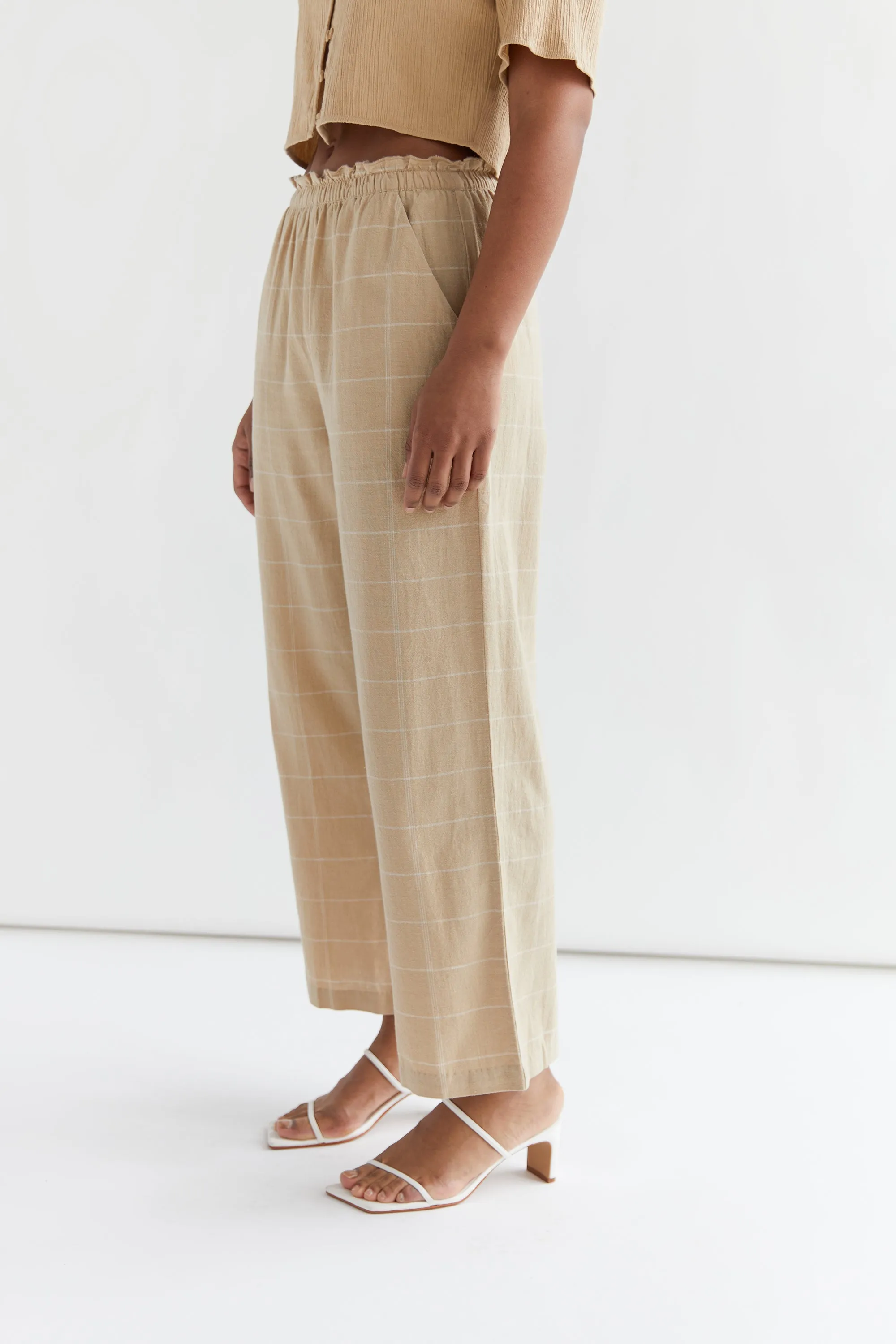 GRID PRINT PANT