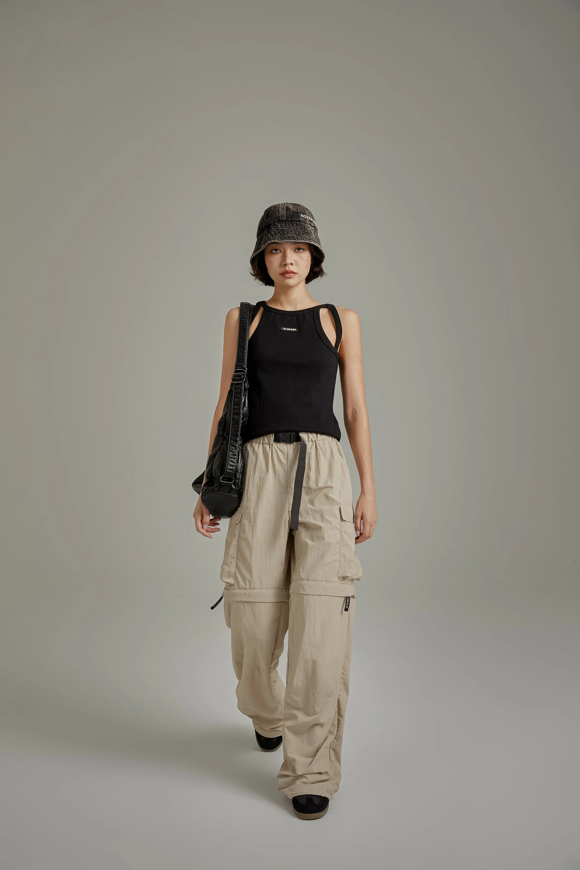 High Waist Drawstring Casual Pants