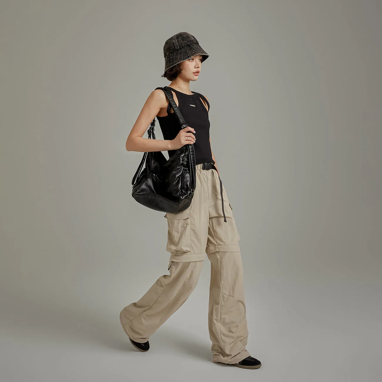 High Waist Drawstring Casual Pants