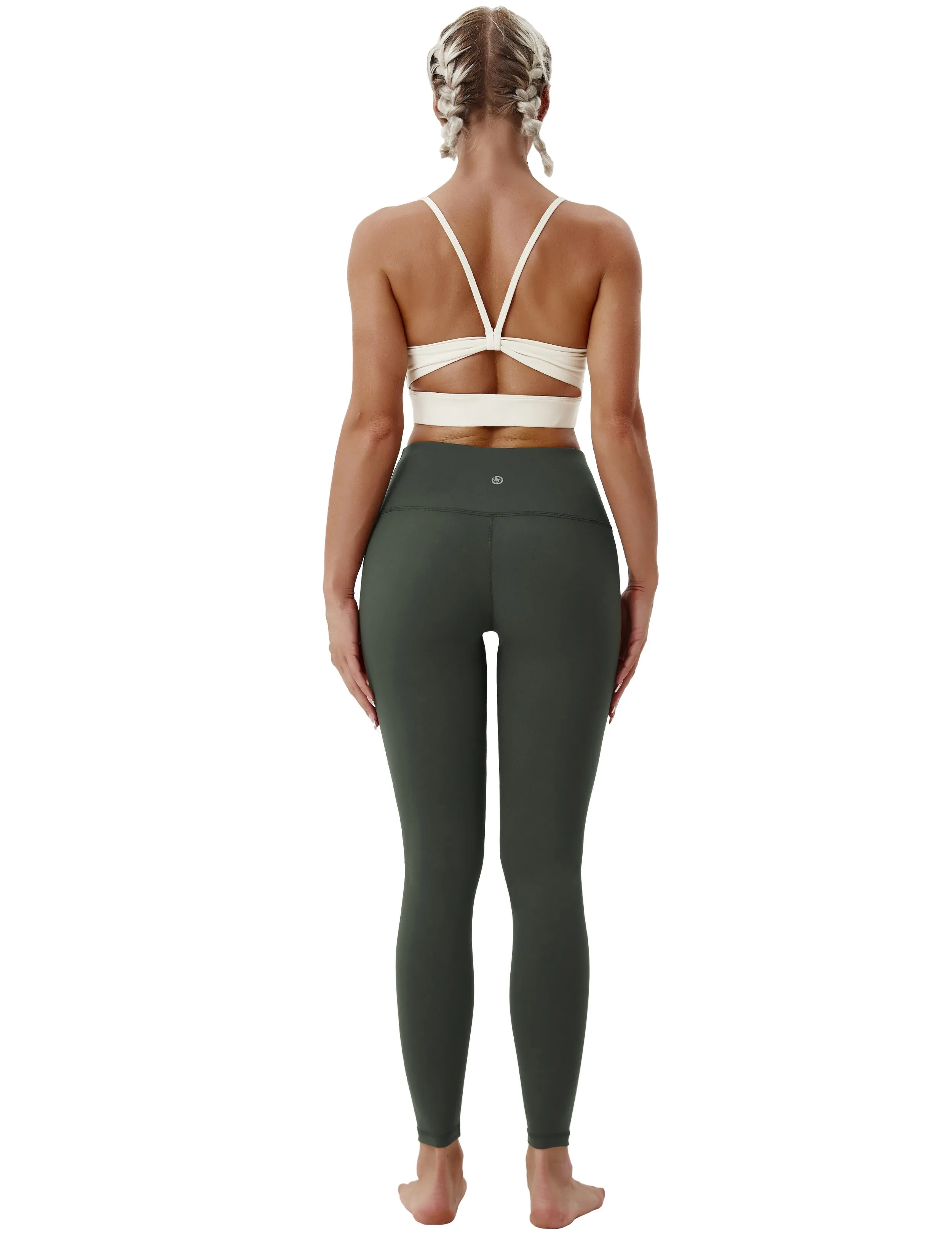 High Waist Pilates Pants olivegray_Pilates