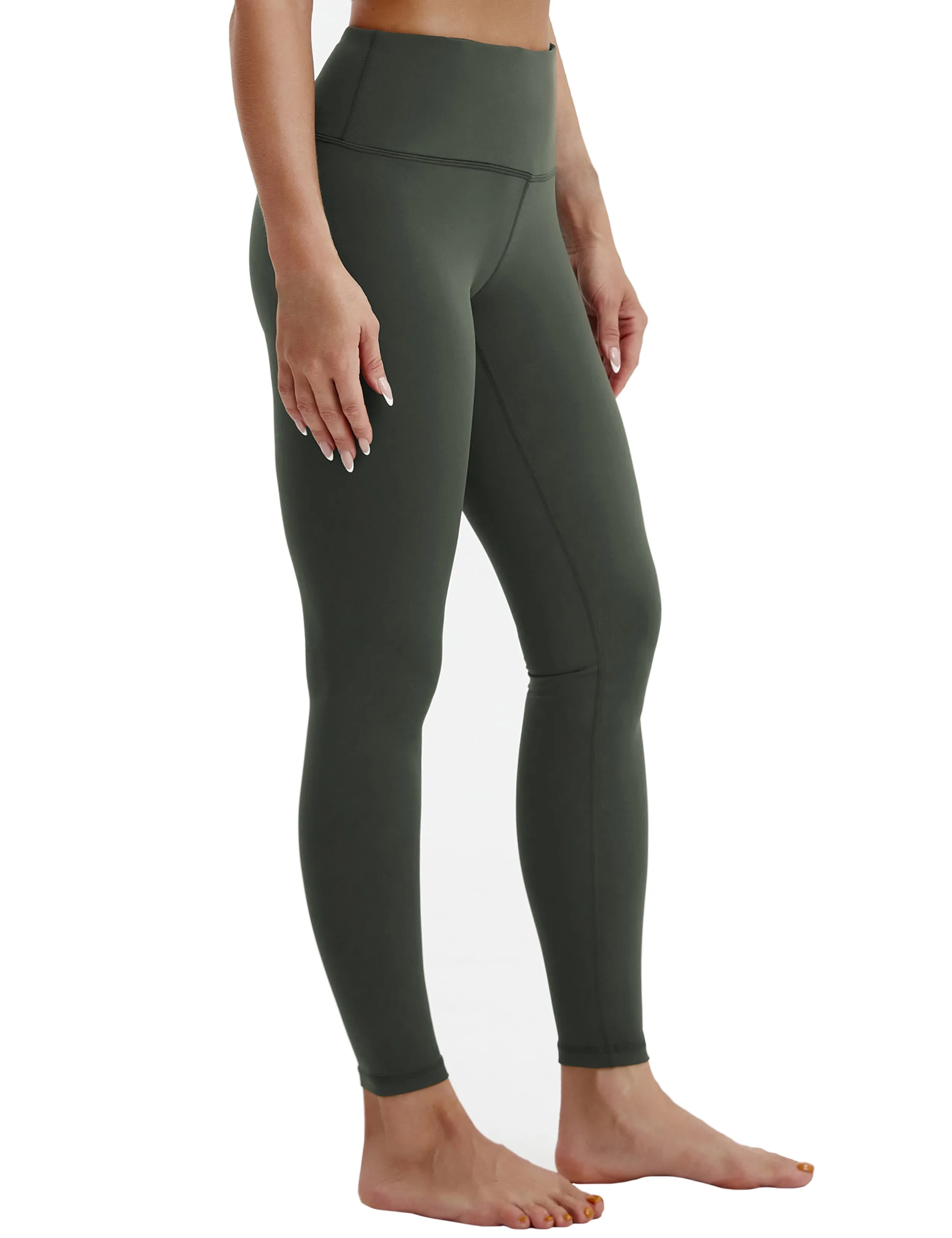 High Waist Pilates Pants olivegray_Pilates