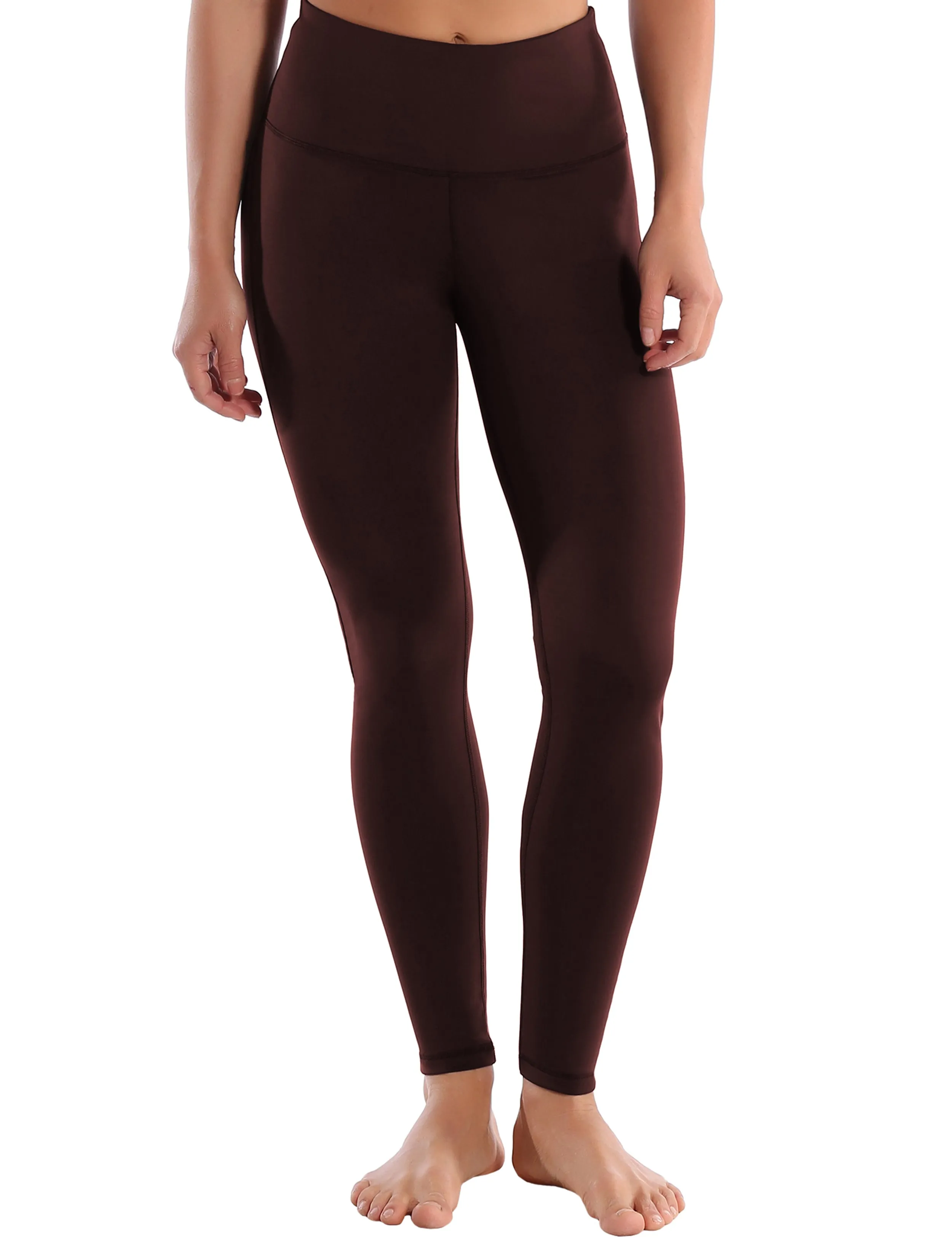 High Waist Side Line Gym Pants mahoganymaroon_Gym