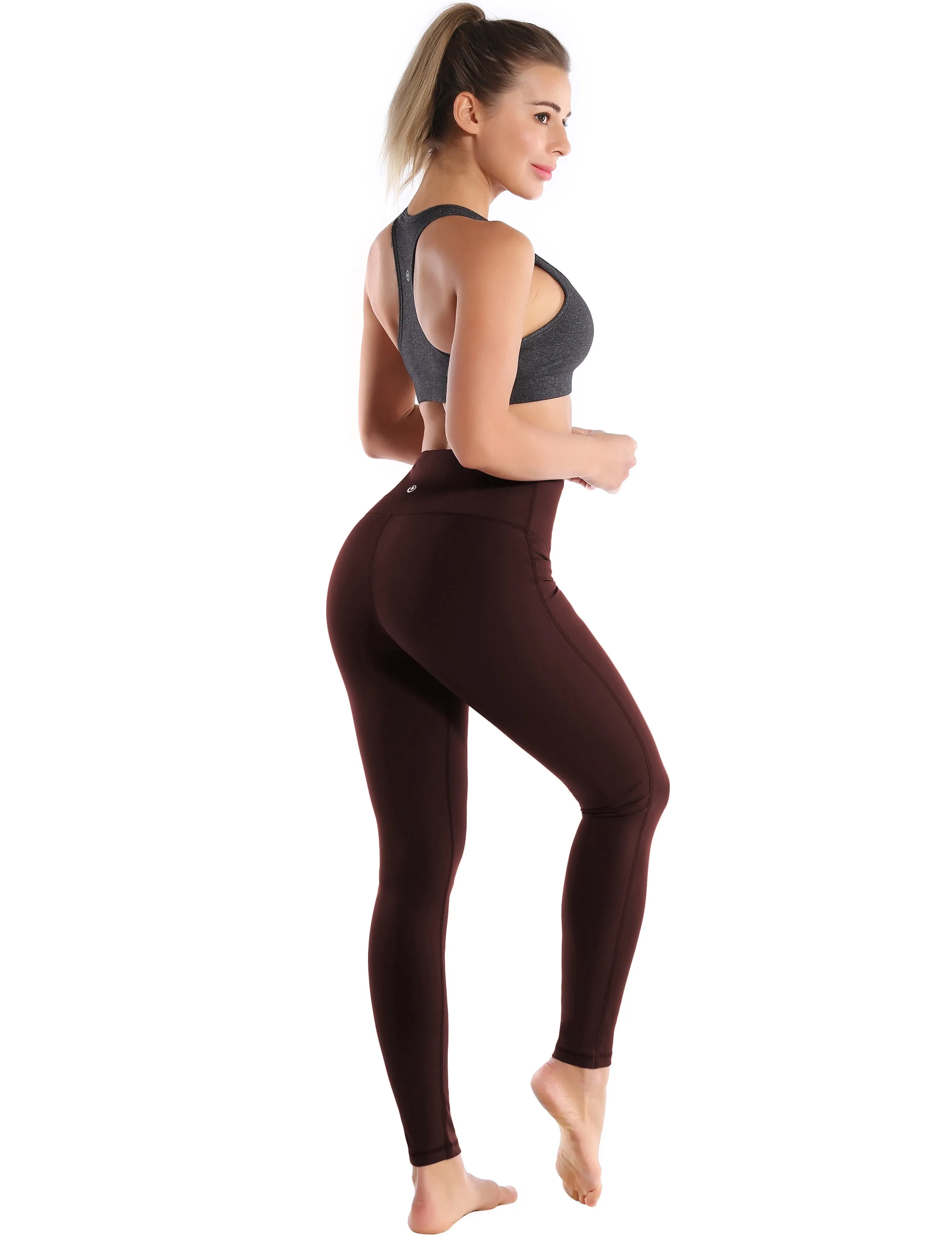 High Waist Side Line Gym Pants mahoganymaroon_Gym