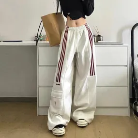 High Waist Straight Hip Hop Wide Leg Pants