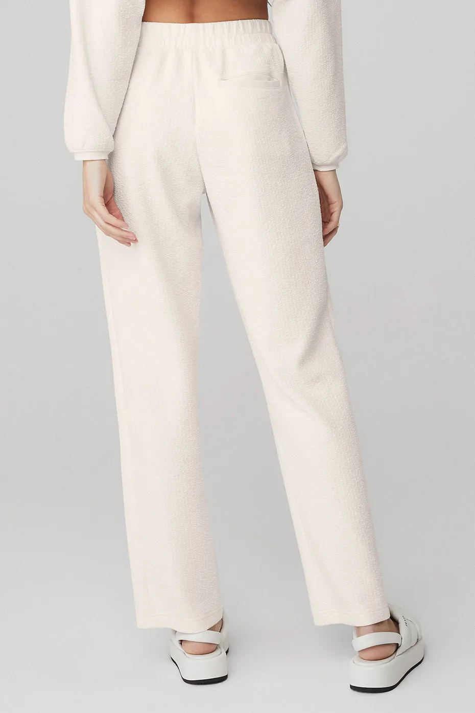 High-Waist Tailored Sweatpant - Ivory