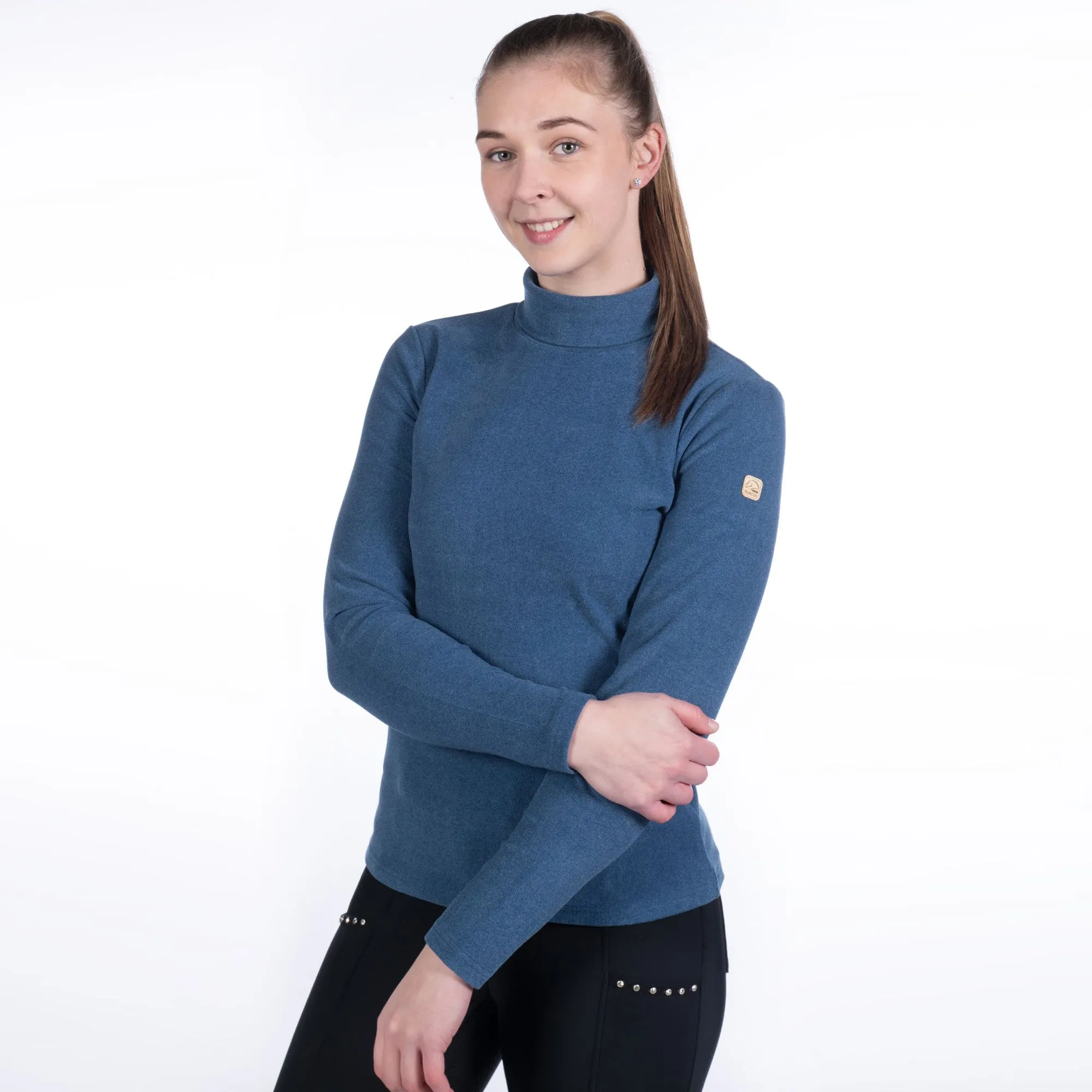 Hkm Ladies Marrakesh Turtleneck Shirt - Deep Blue