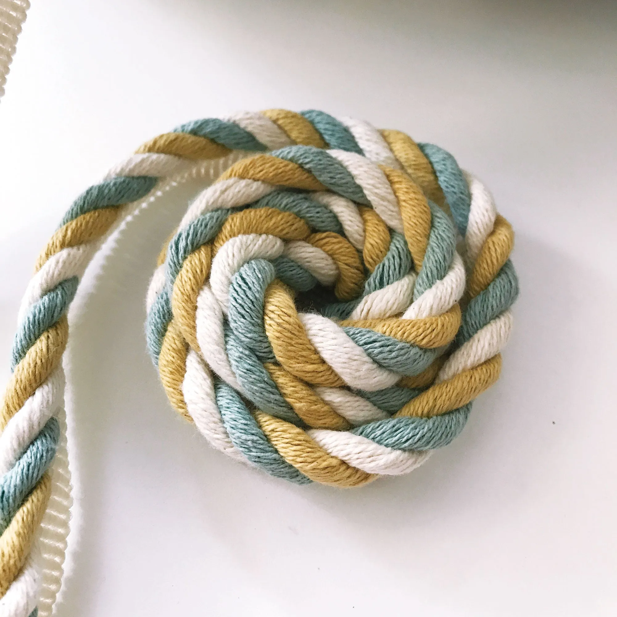 Ivory and Yellow High Quality Decorative Lip Cord Trim by the yard