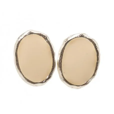 Karine Sultan Stud Earrings in Beige