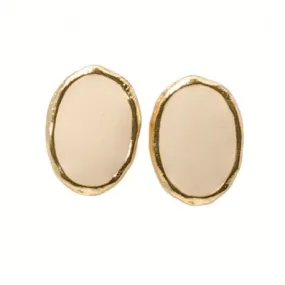 Karine Sultan Stud Earrings in Beige