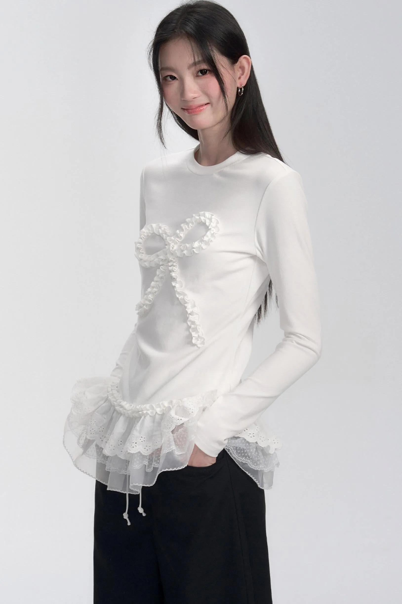 Lace Patchwork Layer Top