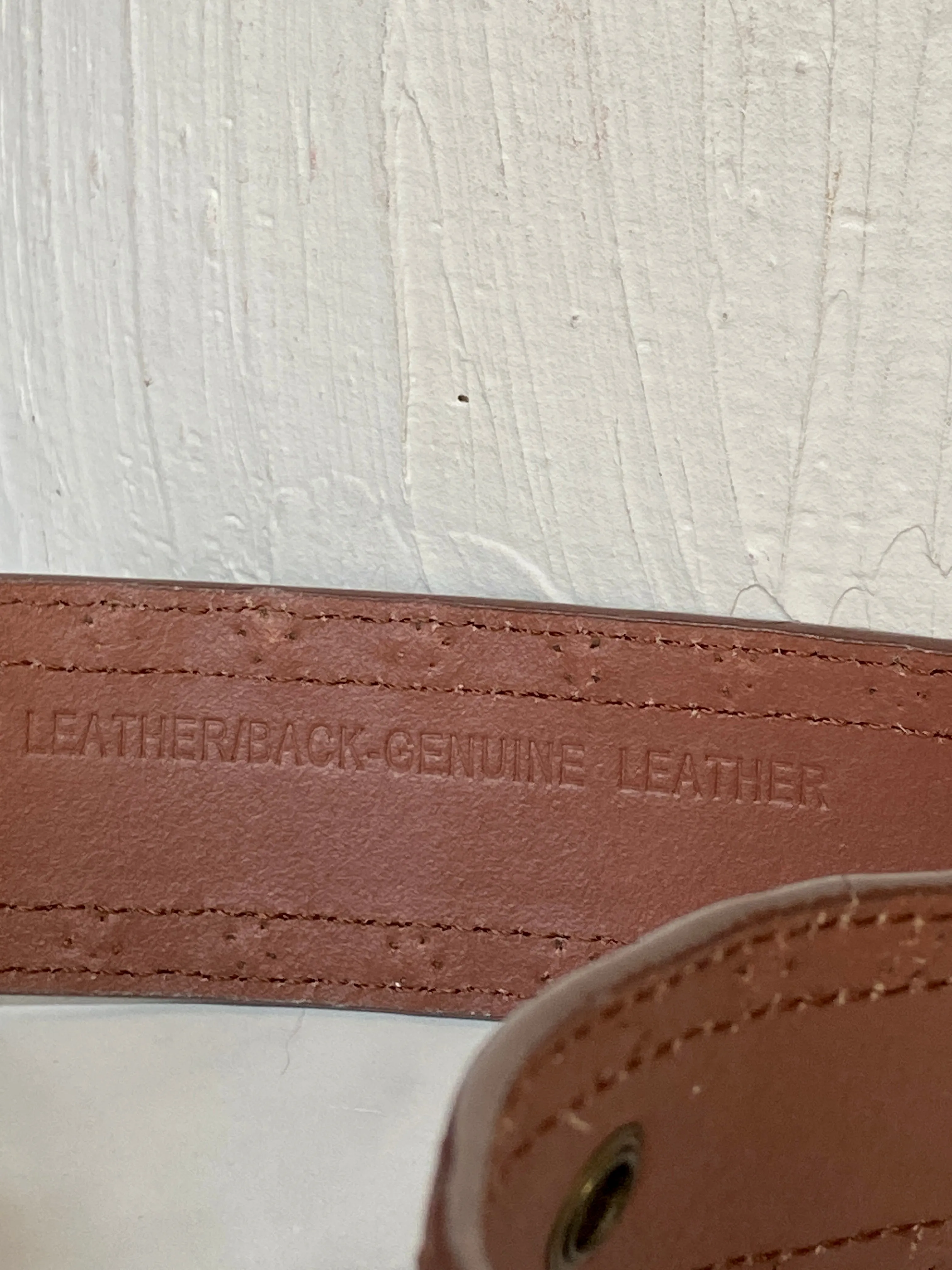 Leather brown waist belt