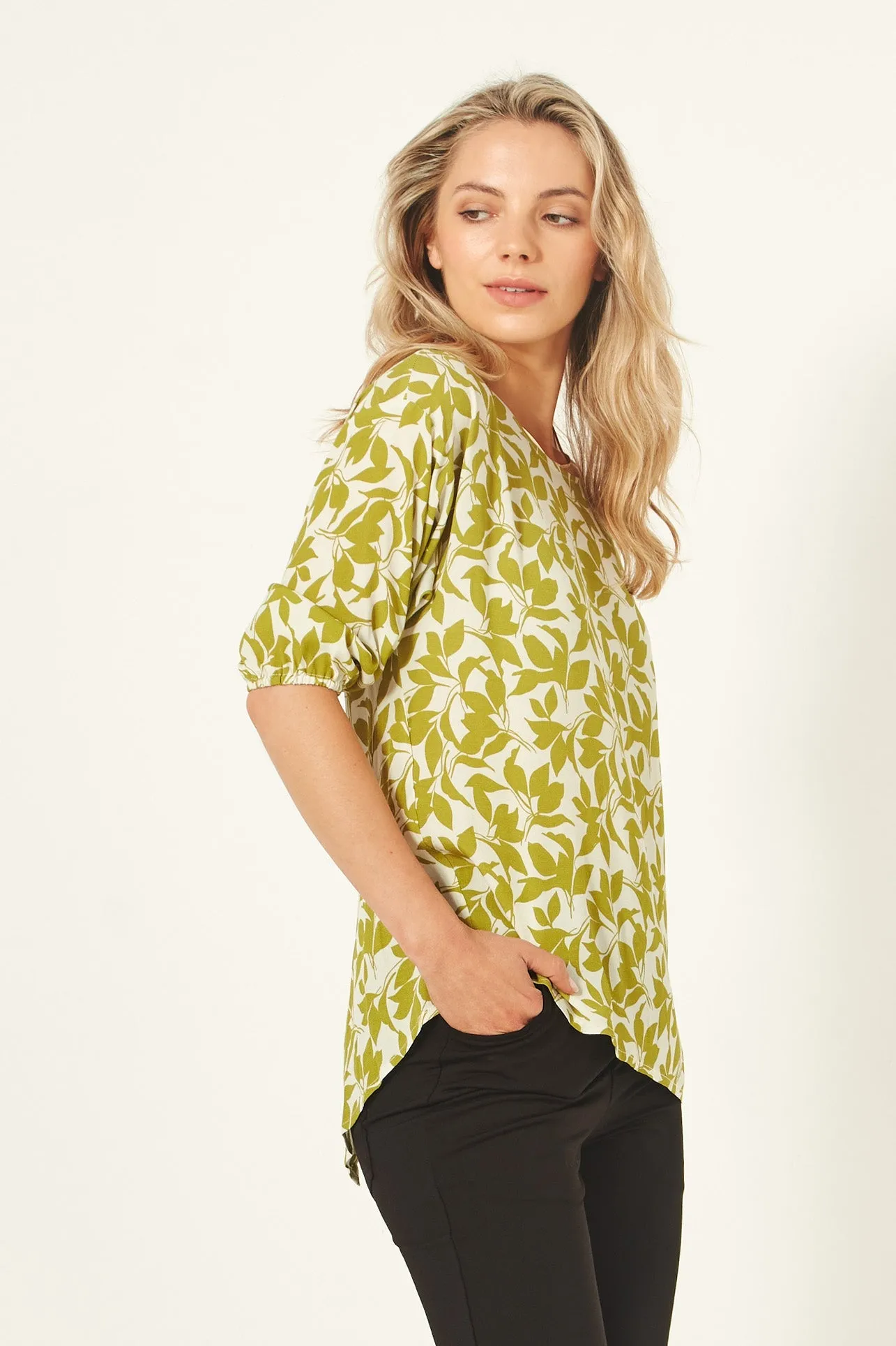 Lemon Tree Design Sybil Top - Lime print