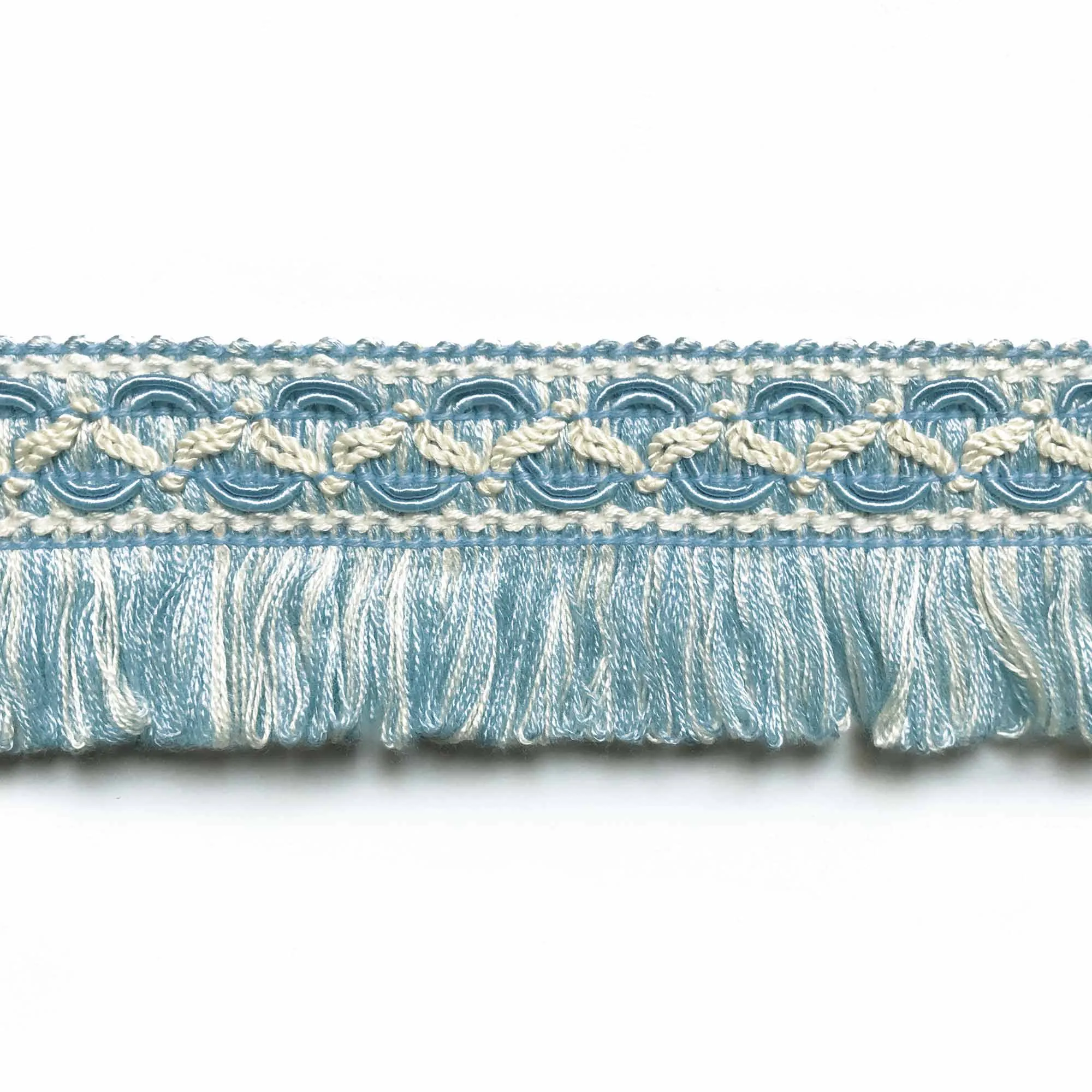 Light Blue and Ivory High Quality Decorative Gimp Trim by the yard