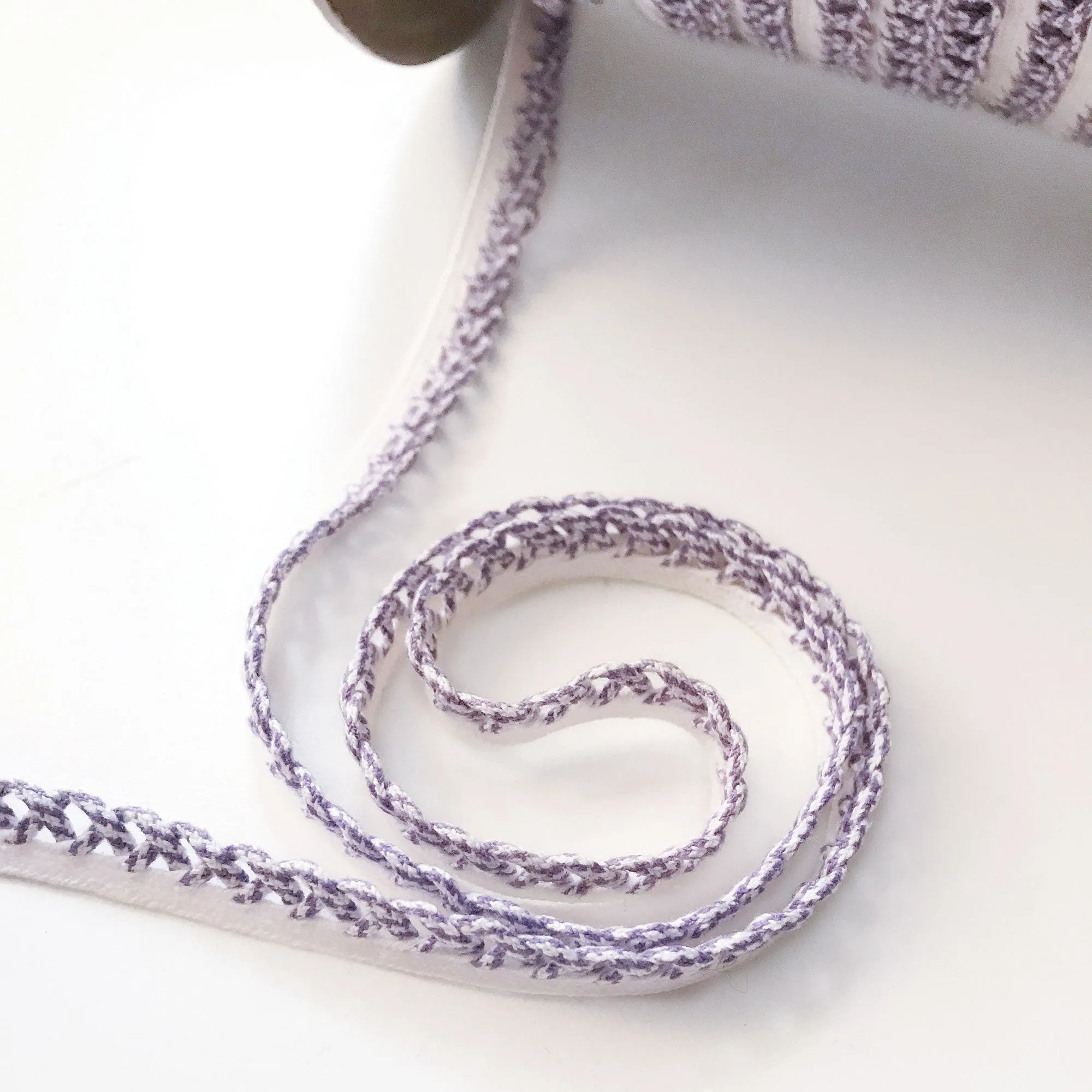 Lilac and White High Quality Decorative Loop Trim by the yard