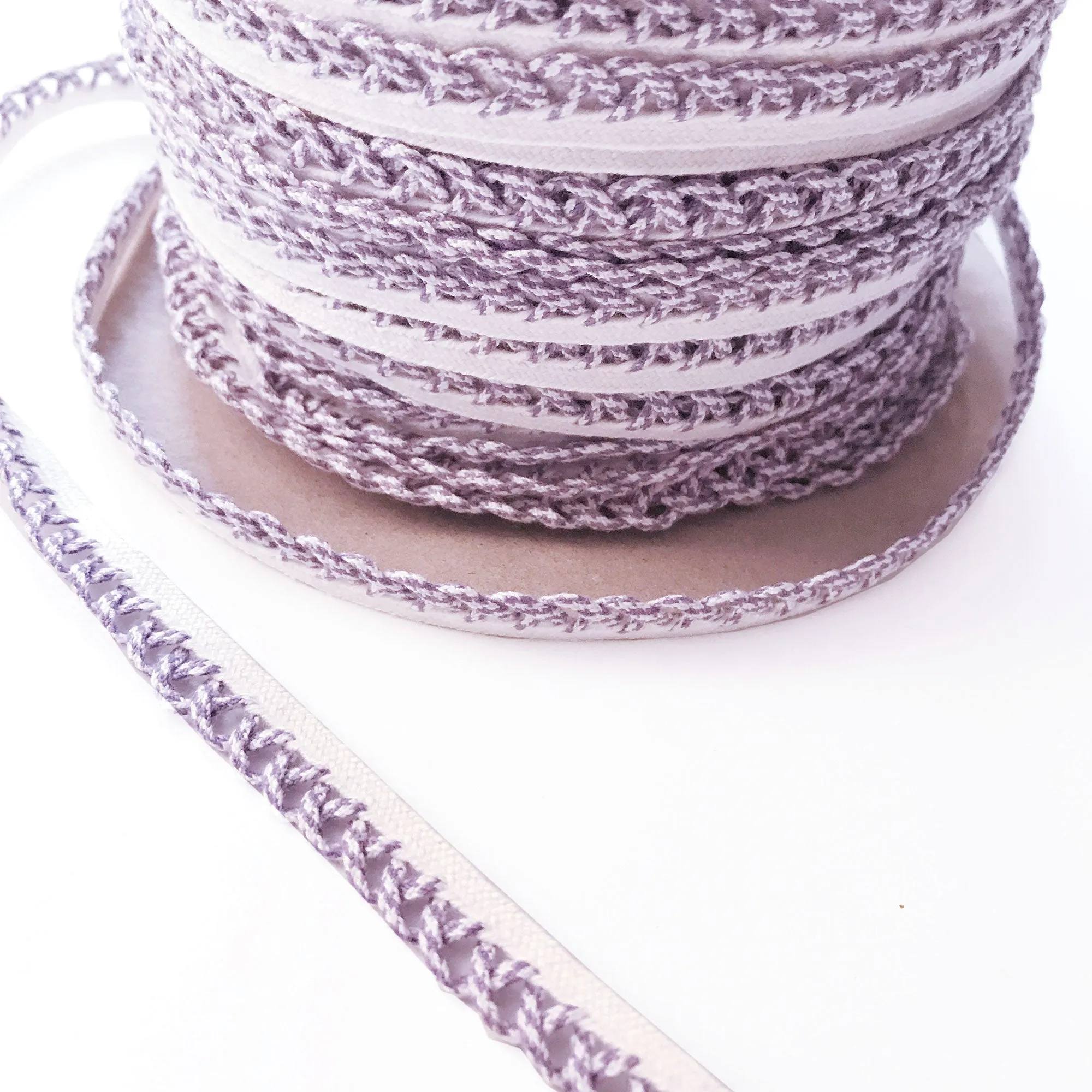 Lilac and White High Quality Decorative Loop Trim by the yard